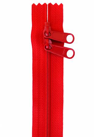 30" Zipper For Handbag Double Slide - Atom Red