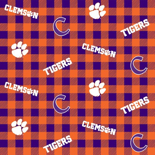 Buffalo Plaid Cotton - Clemson Tigers
