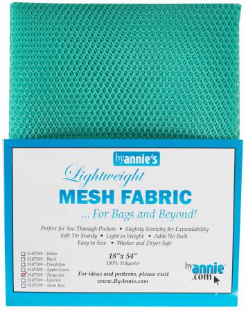 Lightweight Mesh Fabric - Turquoise 18in x 54in