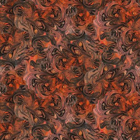 Faboolous Orange Halloween Digital Marbling