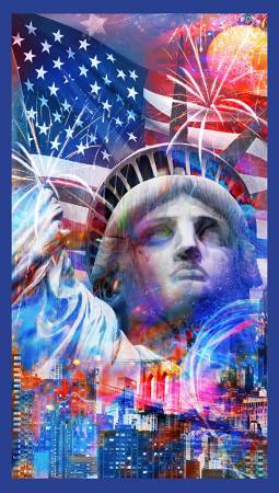 Land of the Free Statue Of Liberty Panel Americana