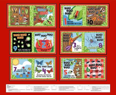 Bug Bug Bug Red Book 36" Panel