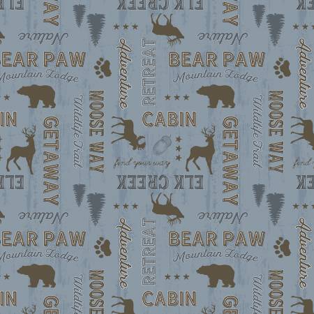 Wildlife Trail Blue Words All Over