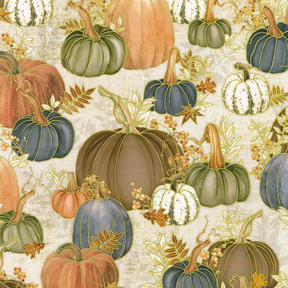 Hello Fall || Linen Pumpkins, Fall Leaves