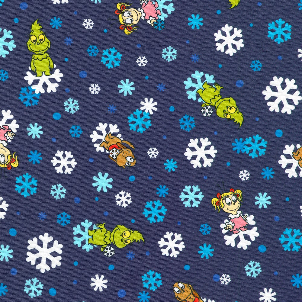 Little Grinch || Snowflakes, Grinch, Max, Cindy Lou || Blue