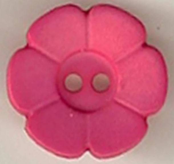 Button 5/8 Daisy Fuchsia