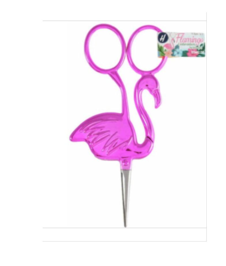 Hemline Flamingo Embroidery Scissors
