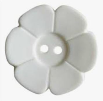Button 5/8 Daisy Pure White