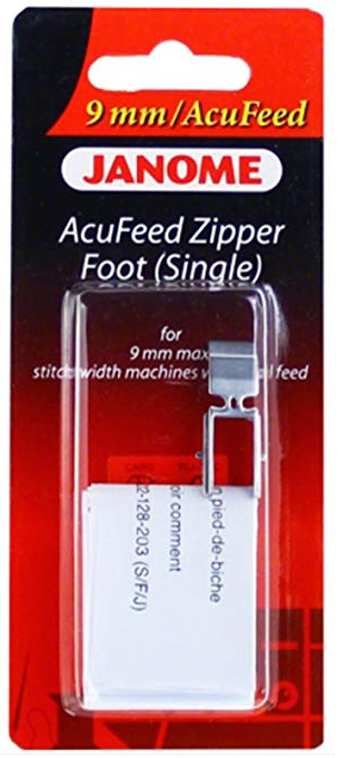 Janome AcuFeed Zipper Foot (single)