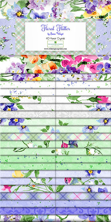 Floral Flutter || 40 Karat Crystals / Jelly Roll (pre-cut strip pack)