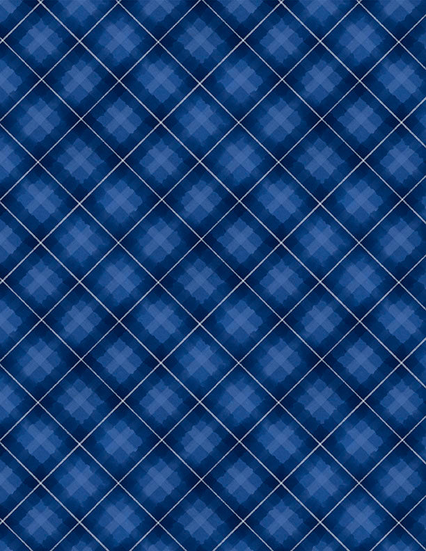 Let It Snow-Man! || Dark Blue Plaid