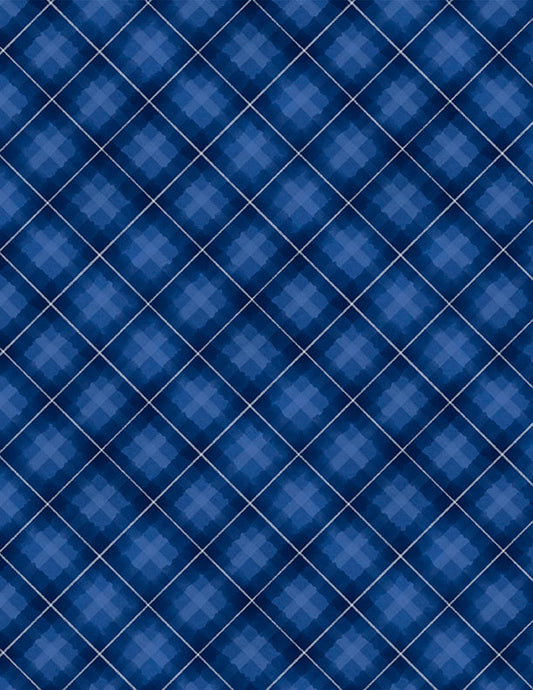 Let It Snow-Man! || Dark Blue Plaid