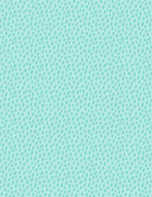 Safari Snuggles Baby Quilt Fabric || Teal Dots