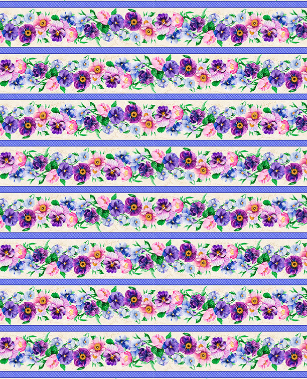 Pansy Fields || Repeating Stripe || Multi