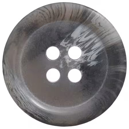Basic Marble Round Button 20mm Grey 5pc