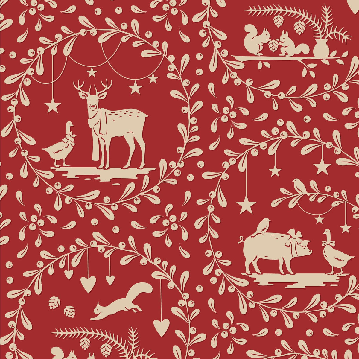 Merry Little Christmas || Paper Scenes || Burgundy