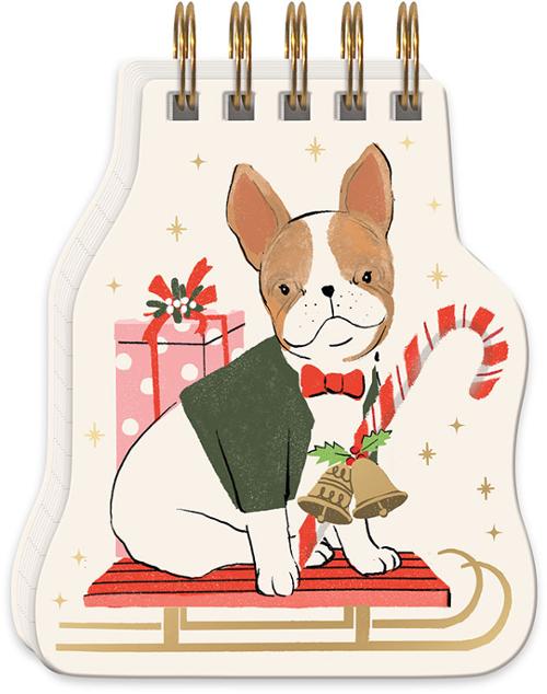 Merry Frenchie Diecut Notepad by Moda