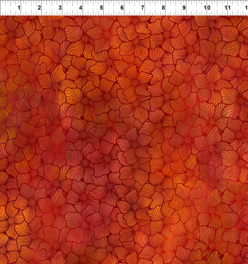 Dear Clara || Bloom Floral Texture || Orange