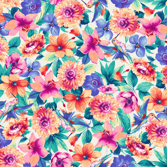 Summer Buzz || Cream Large Floral