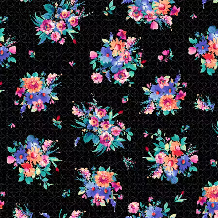 Summer Buzz || Black Floral Bunch