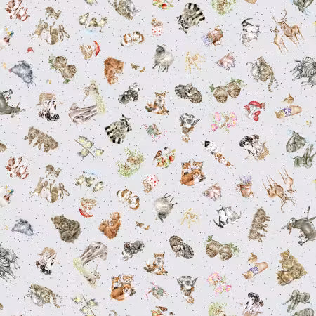 Together is Better || Soft Grey Tossed Animals