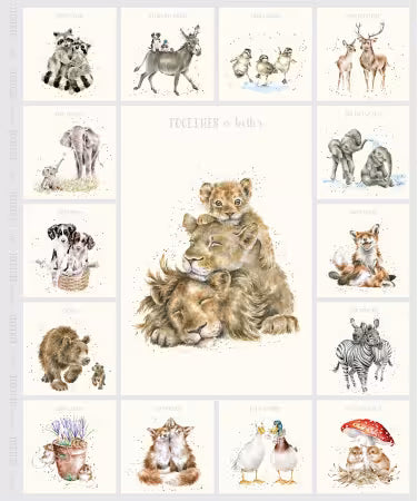 Together is Better || Soft Grey Lion Panel (36")