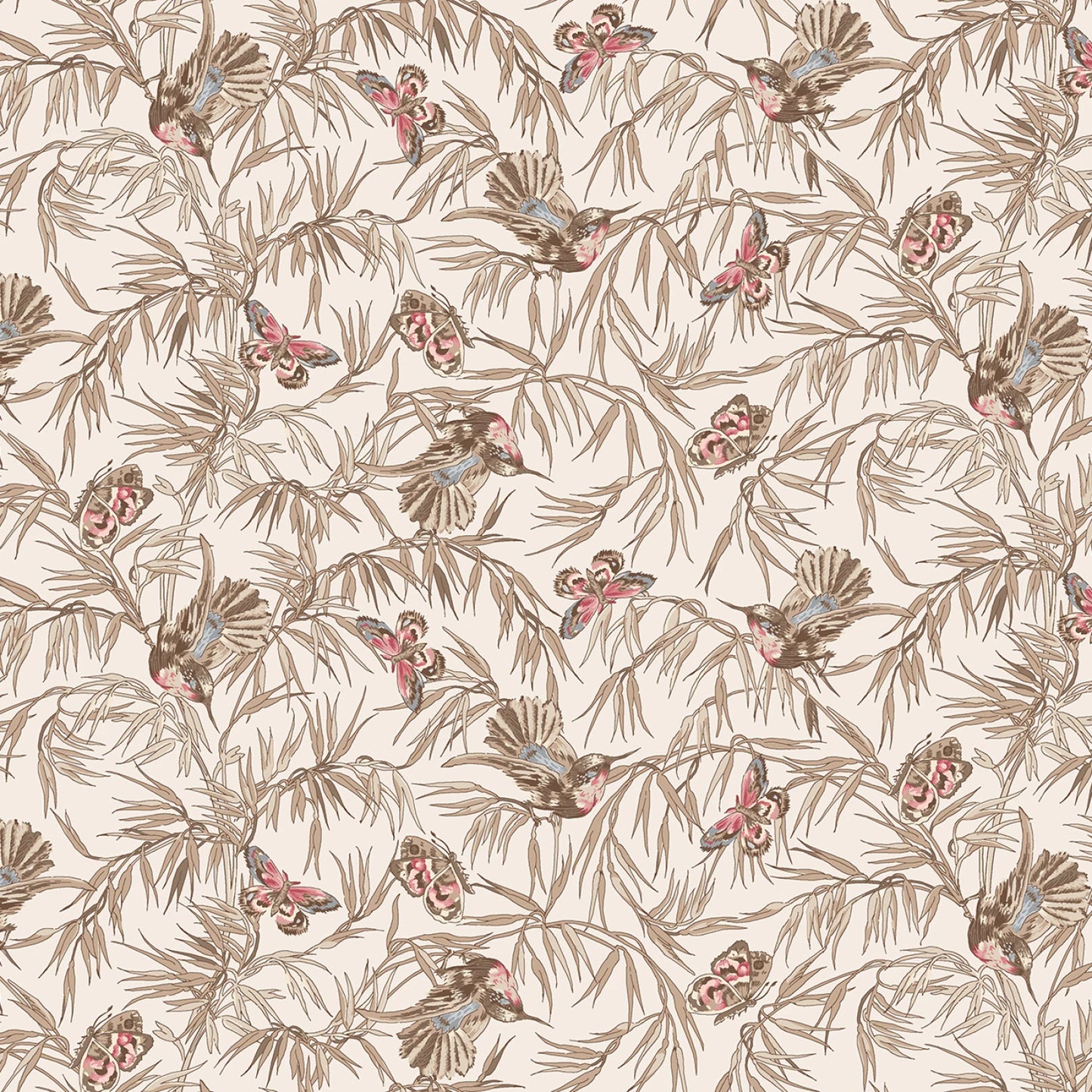 Meadow Blush || White Birds And Butterflies