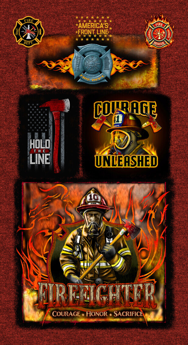 Firefighter || Patriot || 24" x 43" Panel
