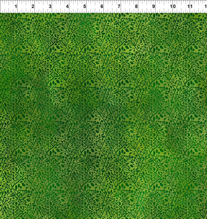 Dear Clara || Interconnecting Leafy Vines || Green