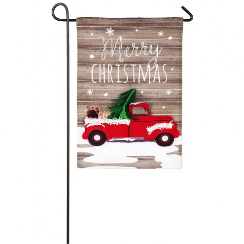 Vintage Christmas Truck Flag