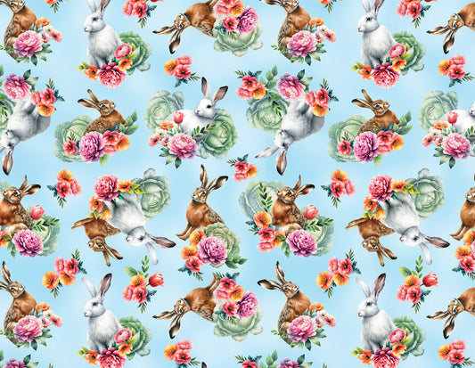 Garden Tea || Bunnies Sky Blue
