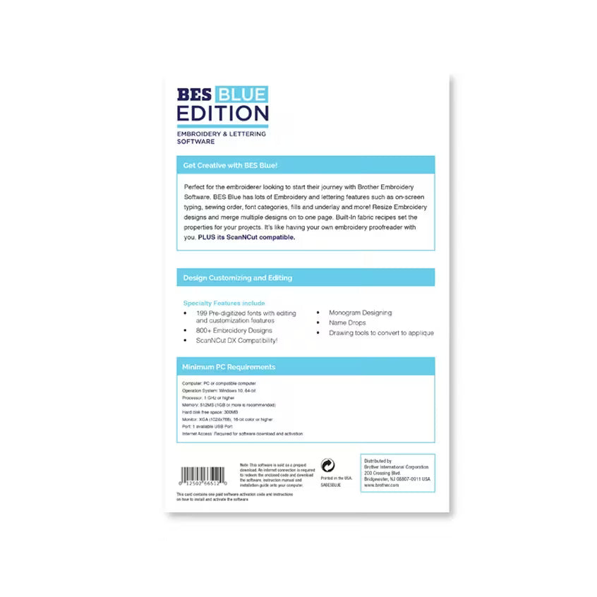 BES Blue Embroidery & Lettering Software