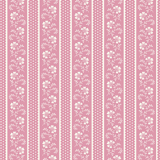 April's Garden || Flower Pot Stripe || Medium Pink