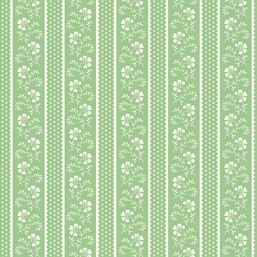 April's Garden || Flower Pot Stripe || Medium Green