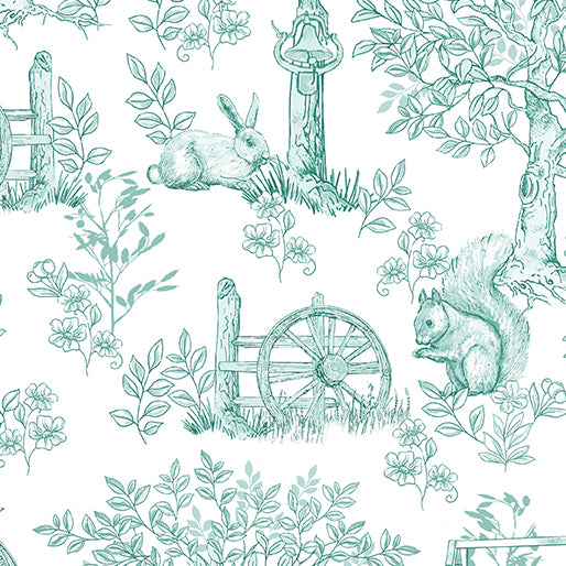 Montgomery-Mountain Charm || Belle Toile || White/Harbor