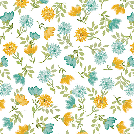 Montgomery-Mountain Charm || Flower Toss || Teal\White