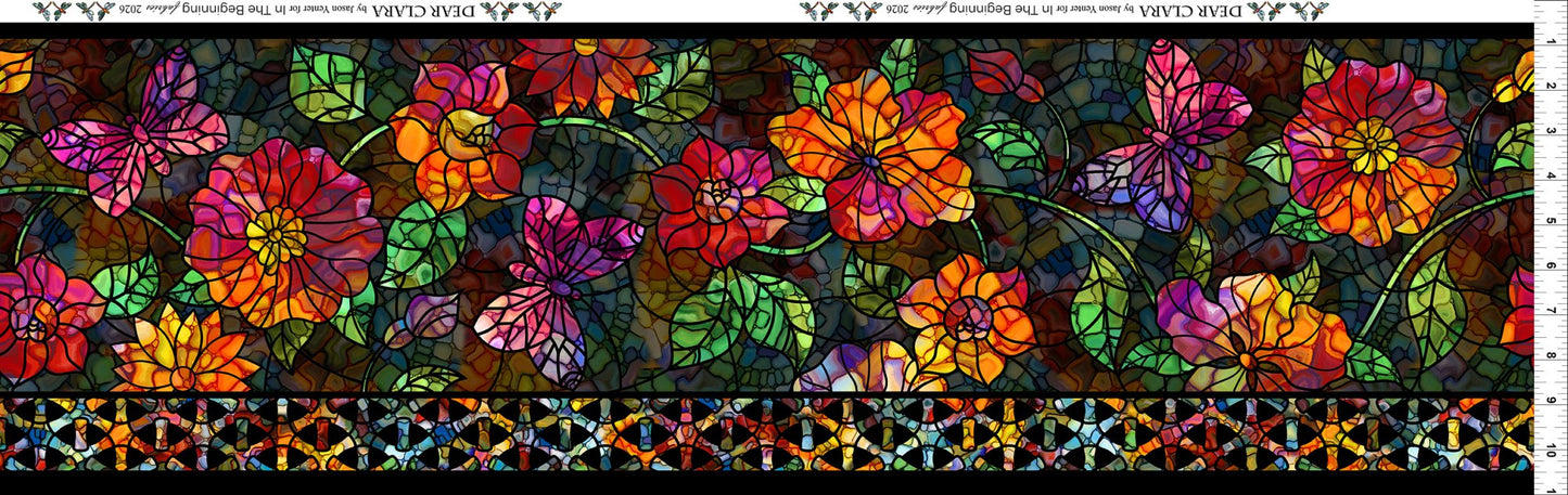 Dear Clara || Stained Glass Border || Black