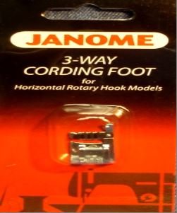 Janome 3-Way Cording Foot for Horizontal Rotary Hook Models 200345006