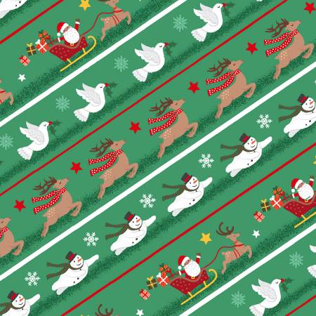 Be Merry - Green Merry Stripe