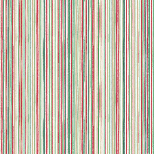 Country Christmas || Fine Stripe || Cream