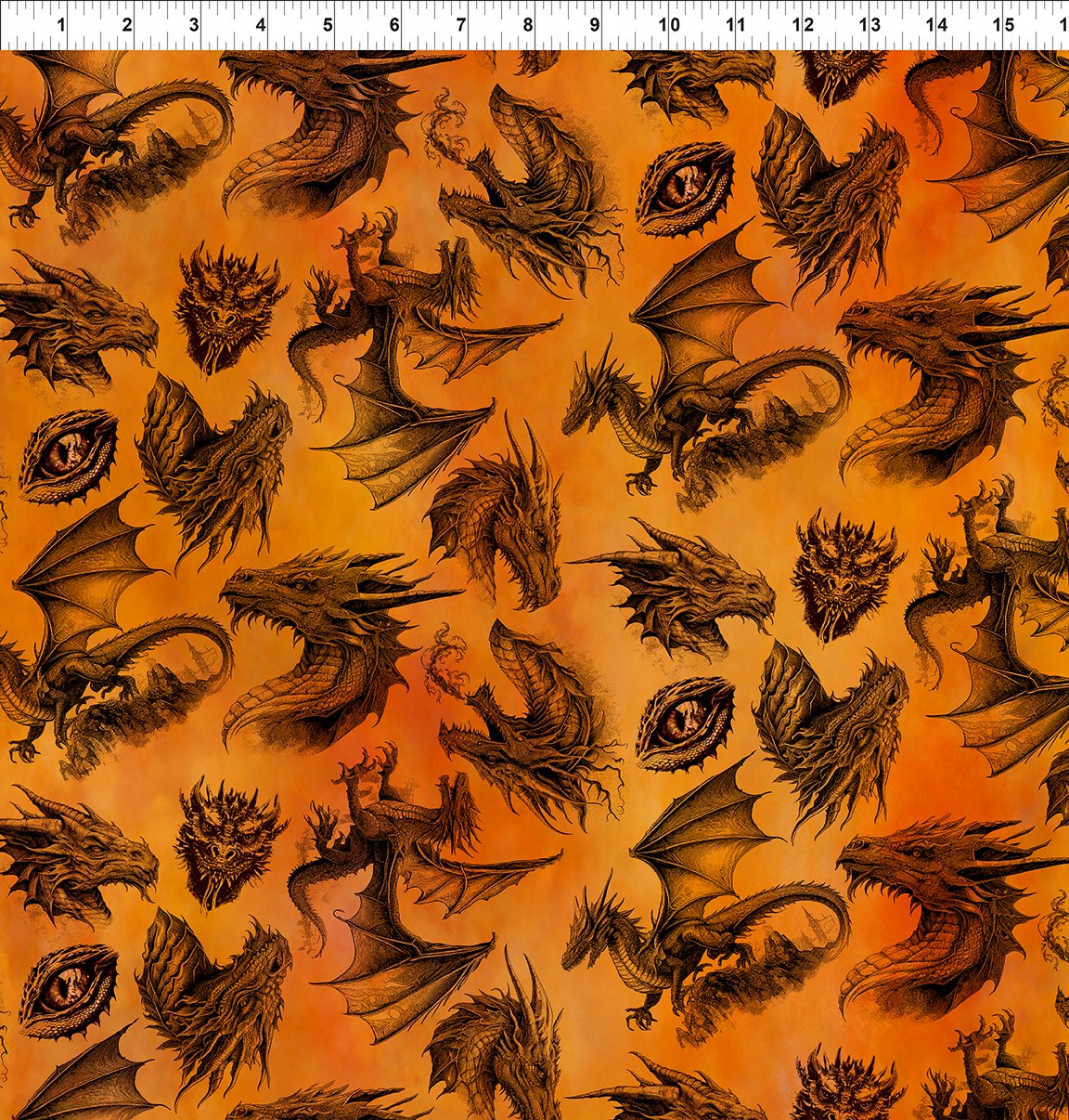 Dragons - Emerald Reign || Dragon Etching || Orange