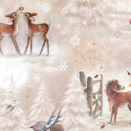 Woodlland Wonder || Deer Scenic || Taupe