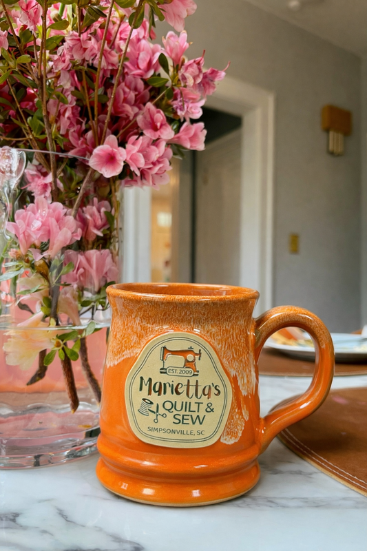 Footed Mug || Orange/Dijon
