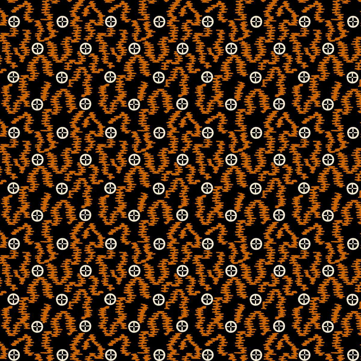 Mr Moon || Zig Zag Geo || Black/Orange