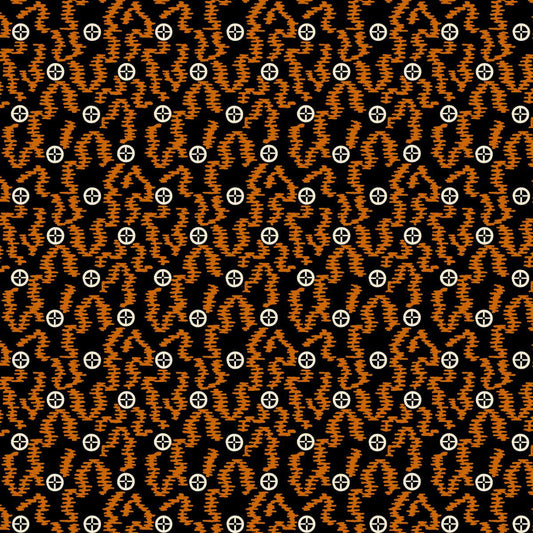Mr Moon || Zig Zag Geo || Black/Orange