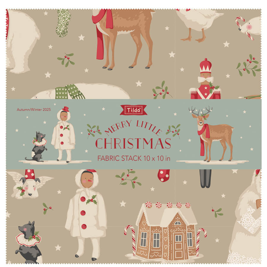 Merry Little Christmas || Fabric Stack 10in Squares