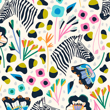 WILD BEAUTY || Zebra & Floral || Cream