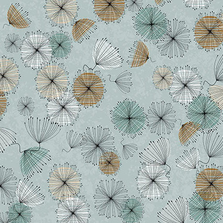 Wisps On The Wind || Small Contempo Flowers || Dusty Aqua