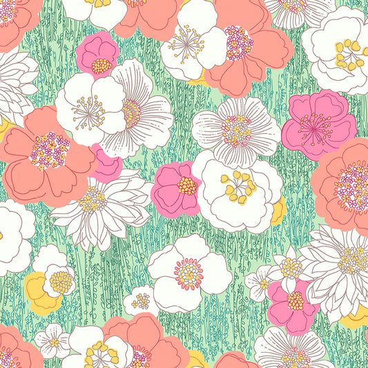 Flora || Retro Floral || Light Green