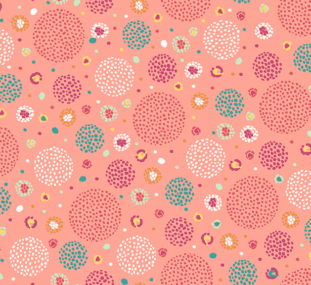 Flora || Dotted Circles || Salmon